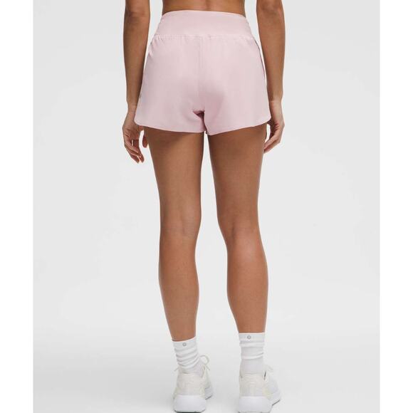 (XS) Lululemon Fast and Free High-Rise Classic-Fit Split Short 3" Pink Haze - Picture 4 of 8